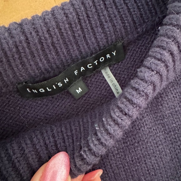 English Factory FRIDAY Sweater - Size Medium - Navy/Hot Pink - Picture 2 of 2